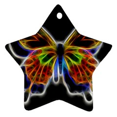 Fractal Butterfly Star Ornament (two Sides) by Simbadda