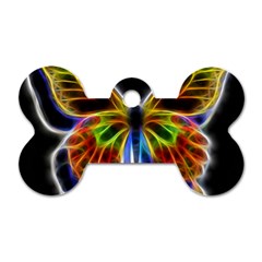 Fractal Butterfly Dog Tag Bone (one Side) by Simbadda