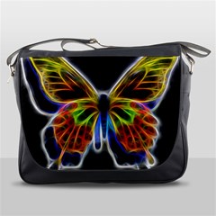 Fractal Butterfly Messenger Bags by Simbadda