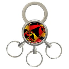 Fractal Ribbons 3-ring Key Chains by Simbadda