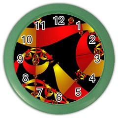 Fractal Ribbons Color Wall Clocks by Simbadda