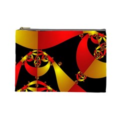 Fractal Ribbons Cosmetic Bag (large)  by Simbadda