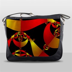 Fractal Ribbons Messenger Bags by Simbadda