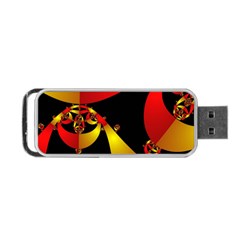 Fractal Ribbons Portable Usb Flash (one Side) by Simbadda