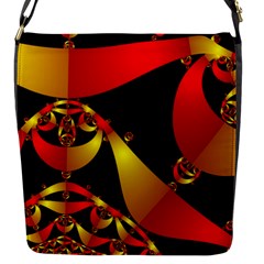 Fractal Ribbons Flap Messenger Bag (s) by Simbadda