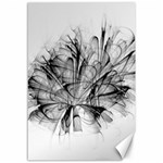 Fractal Black Flower Canvas 12  x 18   11.88 x17.36  Canvas - 1