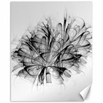 Fractal Black Flower Canvas 16  x 20   15.75 x19.29  Canvas - 1