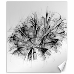 Fractal Black Flower Canvas 20  X 24   by Simbadda