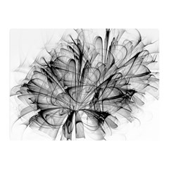 Fractal Black Flower Double Sided Flano Blanket (mini)  by Simbadda