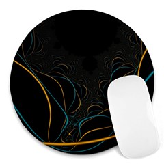 Fractal Lines Round Mousepads by Simbadda