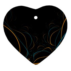 Fractal Lines Ornament (heart)