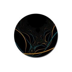 Fractal Lines Magnet 3  (round) by Simbadda