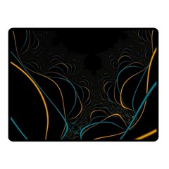 Fractal Lines Fleece Blanket (small) by Simbadda