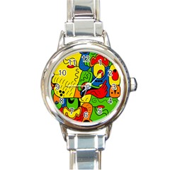 Mexico Round Italian Charm Watch by Valentinaart