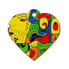 Mexico Dog Tag Heart (one Side) by Valentinaart