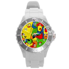 Mexico Round Plastic Sport Watch (l) by Valentinaart