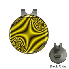 Yellow Fractal Hat Clips With Golf Markers by Simbadda