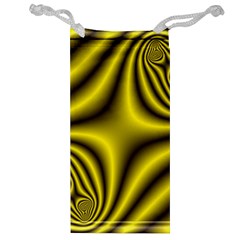 Yellow Fractal Jewelry Bag by Simbadda