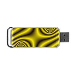 Yellow Fractal Portable Usb Flash (one Side) by Simbadda