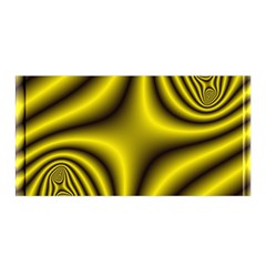 Yellow Fractal Satin Wrap by Simbadda