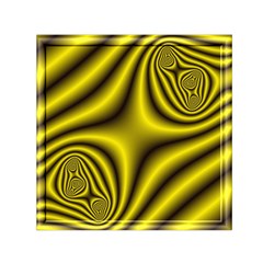 Yellow Fractal Small Satin Scarf (square) by Simbadda