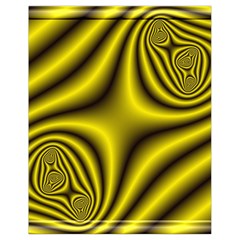 Yellow Fractal Drawstring Bag (small) by Simbadda