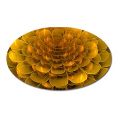 Yellow Flower Oval Magnet by Simbadda