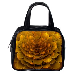 Yellow Flower Classic Handbags (one Side) by Simbadda