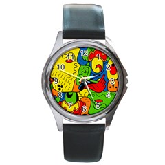 Mexico Round Metal Watch by Valentinaart