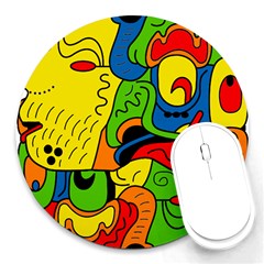 Mexico Round Mousepads by Valentinaart