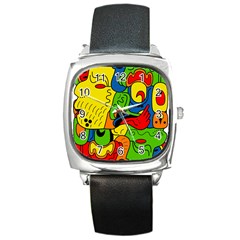 Mexico Square Metal Watch by Valentinaart