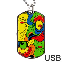 Mexico Dog Tag Usb Flash (one Side) by Valentinaart