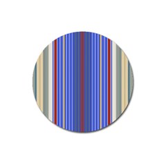 Colorful Stripes Magnet 3  (round) by Simbadda