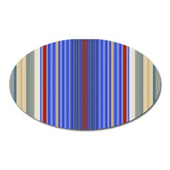 Colorful Stripes Oval Magnet by Simbadda