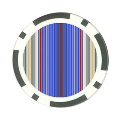 Colorful Stripes Poker Chip Card Guard by Simbadda