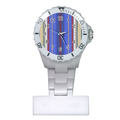 Colorful Stripes Plastic Nurses Watch by Simbadda