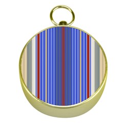 Colorful Stripes Gold Compasses by Simbadda