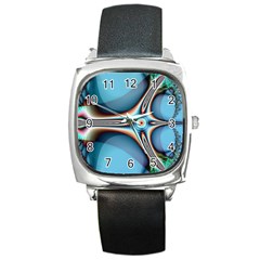 Fractal Beauty Square Metal Watch by Simbadda