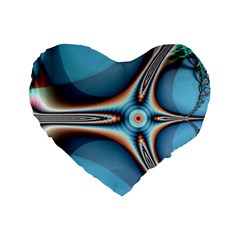 Fractal Beauty Standard 16  Premium Heart Shape Cushions by Simbadda