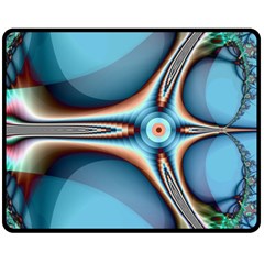 Fractal Beauty Double Sided Fleece Blanket (medium)  by Simbadda