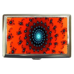 Red Fractal Spiral Cigarette Money Cases by Simbadda