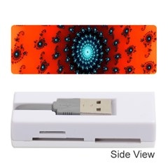 Red Fractal Spiral Memory Card Reader (stick)  by Simbadda