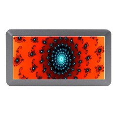 Red Fractal Spiral Memory Card Reader (mini) by Simbadda