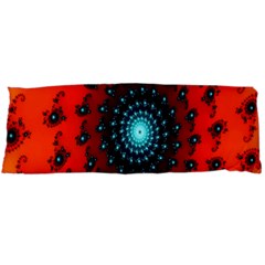 Red Fractal Spiral Body Pillow Case (dakimakura) by Simbadda