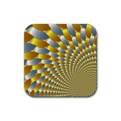 Fractal Spiral Rubber Coaster (square)  by Simbadda