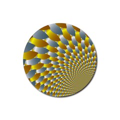 Fractal Spiral Rubber Coaster (round)  by Simbadda