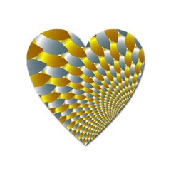 Fractal Spiral Heart Magnet by Simbadda