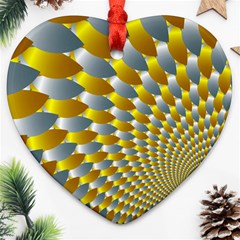 Fractal Spiral Heart Ornament (two Sides) by Simbadda