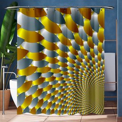 Fractal Spiral Shower Curtain 60  X 72  (medium)  by Simbadda