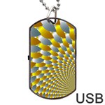 Fractal Spiral Dog Tag USB Flash (Two Sides) Front